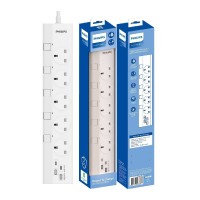 飛利浦 - Philips CHP4757WB 3米五位獨立開關USB電拖板 (香港行貨)