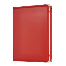 C01 - A4 合約簿 / 證書套 / 獎狀套 (PU-紅色小金角雙面) (滿$300免費送貨) 最後3本