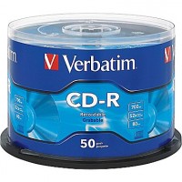 Verbatim CD-R 700MB 52X 寬幅噴墨可打印光碟 (50片筒裝)