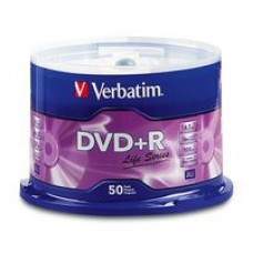 Verbatim #97174 DVD+R 4.7GB 16X Life Series - 50pk Spindle