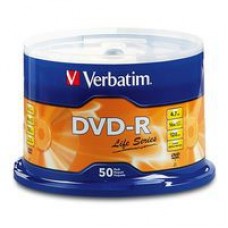 Verbatim #97176 DVD-R 4.7GB 16X Life Series - 50pk Spindle