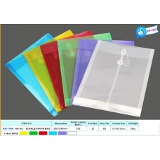 KIDARIO #KB-118A A4-18C 有繩膠公文袋 - 60個裝