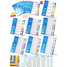 KIDARIO #KID12-5C 5彩分頁紙 (180包/中盒)