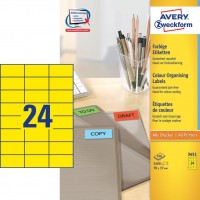Avery Zweckform 3451 Colored Label, Yellow