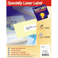 鐳射透明膠質標籤  Smart Label - Laser Clear 多款型號/尺寸