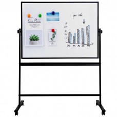 Deli 7883 Double Sided White Board with Stand and Roller 